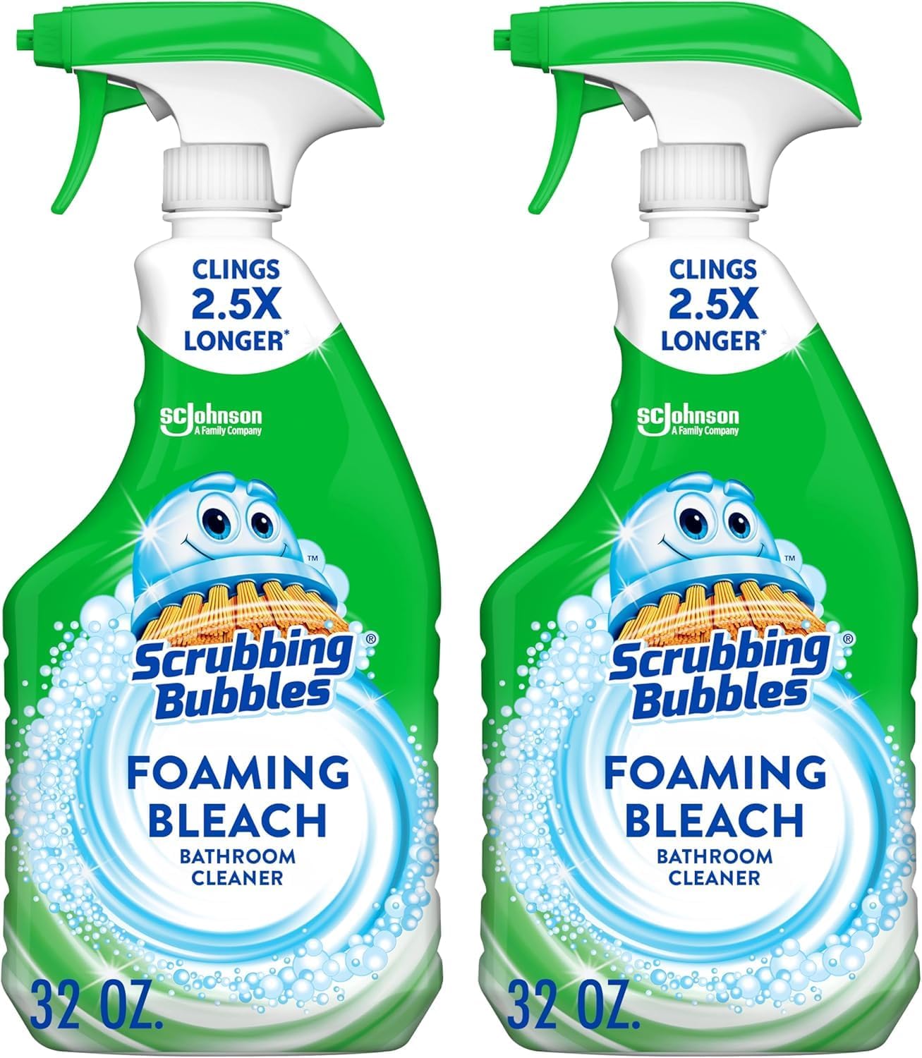 Scrubbing Bubbles Foaming Bleach Bathroom and Shower Cleaner Disinfectant Spray, Helps Erase Mold & Mildew, 32oz