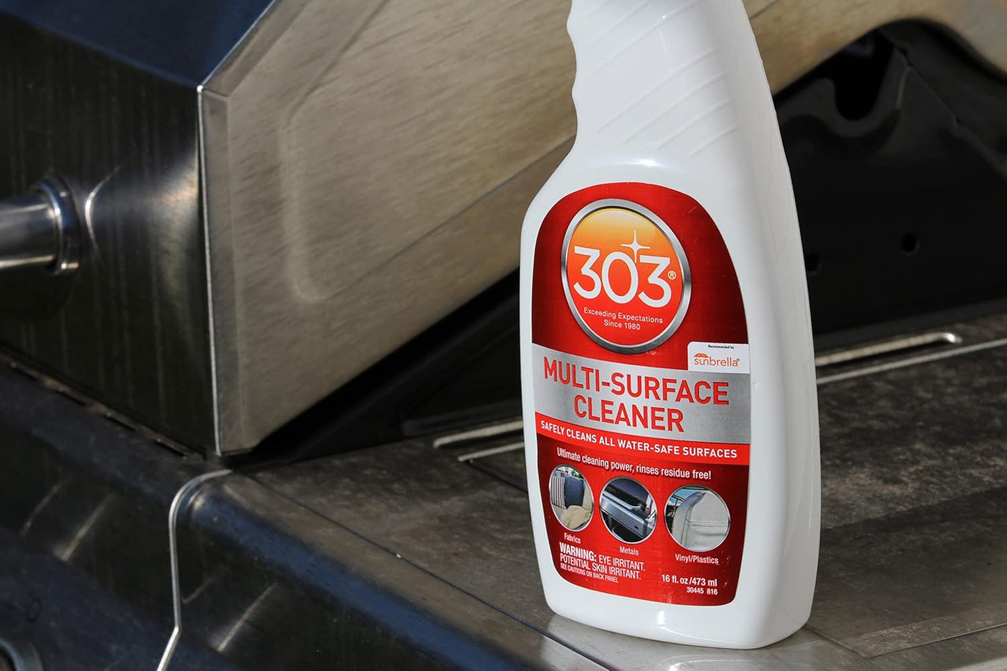 303 Multi-Surface Cleaner - Safely Cleans All Water Safe Surfaces - Ultimate Cleaning Power - Rinses Residue Free - Recommended By Sunbrella, 16 fl. oz. (30445CSR) Packaging May Vary