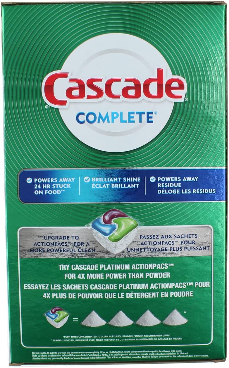 Cascade Complete Powder Dishwasher Detergent, Fresh Scent, 75 oz, White