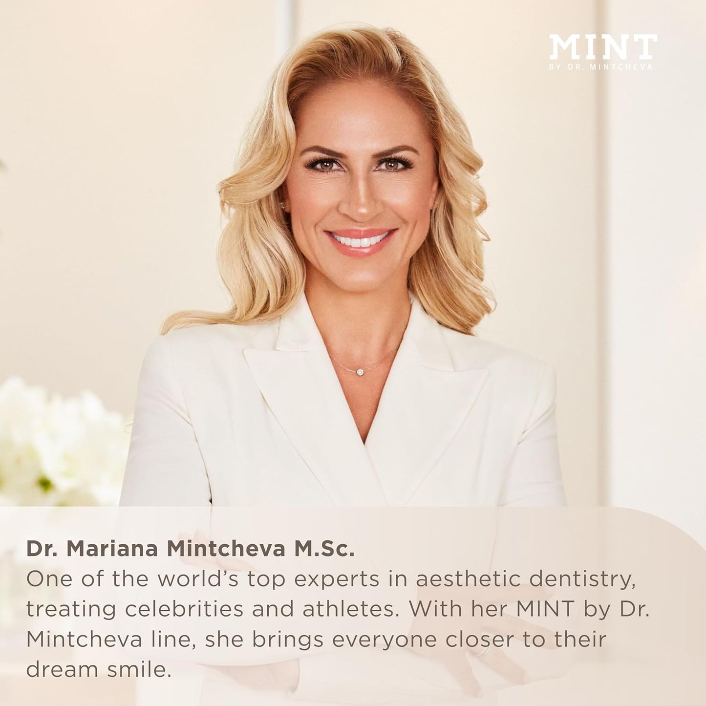Mint Hollywood Smile polishing Paste with whitening Effect (1x 75 ml) - Professional Teeth Cleaning at Home - Effective deep Cleaning - Smooth, White Teeth - Microplastic-Free - by Dr. Mintcheva