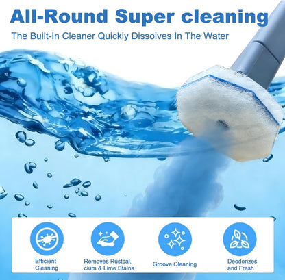 60pcs Disposable Toilet Wand Refills，Compatible with Most Toilet Brushes，5X Cleaning Power Toilet Bowl Cleaners，No Falling Apart，Upgrade Fiber Cleaner Heads，for Closestool Bathroom Cleaning