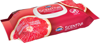 Clorox Scentiva Disinfecting Wipes, Coconut and Waterlily, 75 Count, Pack of 3 (Package May Vary)