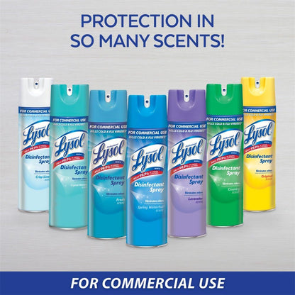 Lysol Disinfectant Spray, Sanitizing and Antibacterial Spray, For Disinfecting and Deodorizing, Crisp Linen, 12.5 Fl Oz (Pack of 2)