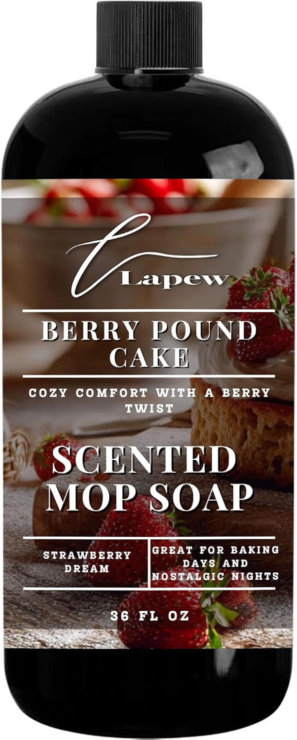 Lapew Santal Scented Mop Soap - Luxury Floor Cleaner Concentrate for Mopping Tile, Laminate, Vinyl & Hardwood | Streak-Free, Low-Foam | 36 oz - Colors C
