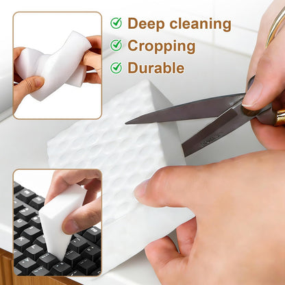 10Pcs Melamine Foam Sponge, 2X Density Magic Cleaning Eraser, Durable Multi-Surface Scrubber for Kitchen, Bathroom, Wall, Shoe, Car, Sink & Floor Household Cleaning Essentials(10 Pcs-2X Density)