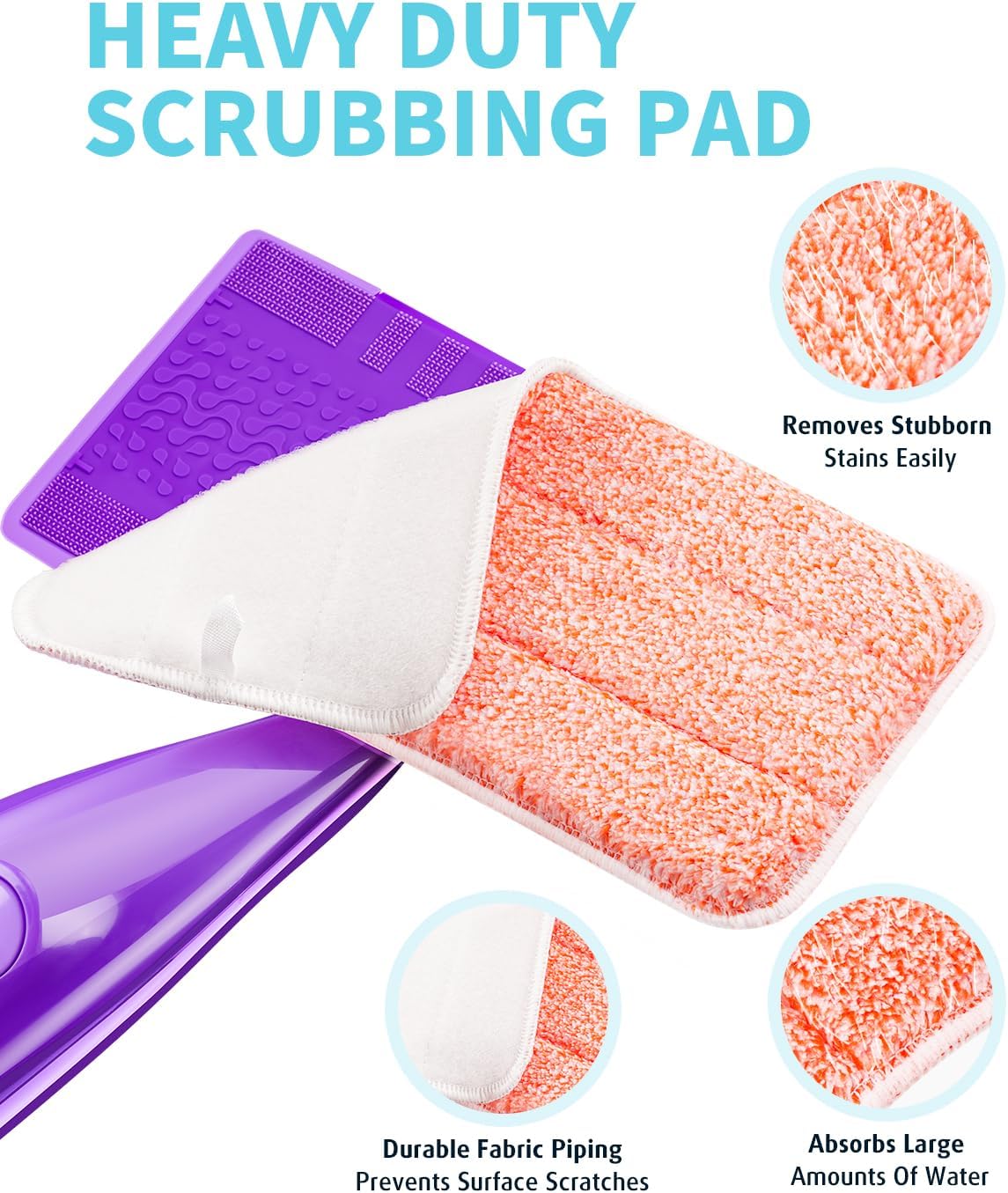 AIR U+ Disposable Mop Pad Refills for Swiffer Wet Jet Mops, Thickned and Absorbent Wet Pads Refill, 60 Count