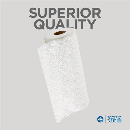 Georgia-Pacific Pacific Blue Select 2-Ply Perforated Roll Paper Towel, White, 85 Sheets Per Roll, 30 Rolls Per Case, 27385