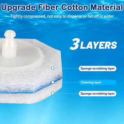 100 Count Toilet Wand Refills for Clorox Toilet Wand - Upgrade 3-Layer Thickened Toilet Brush, Replacement Heads for Clorox Toilet Wand Refills, 5X Cleaning Power | No Falling Apart
