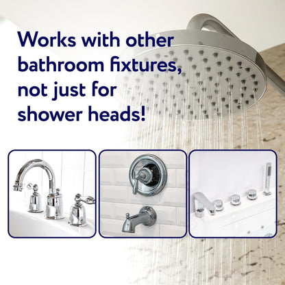 IMPRESA Shower Head Cleaner Solution for Hard Water - 8 fl oz Unscented - Lime Deposit Remover & Descaler for Shower Heads - Restores Water Flow - Made in USA