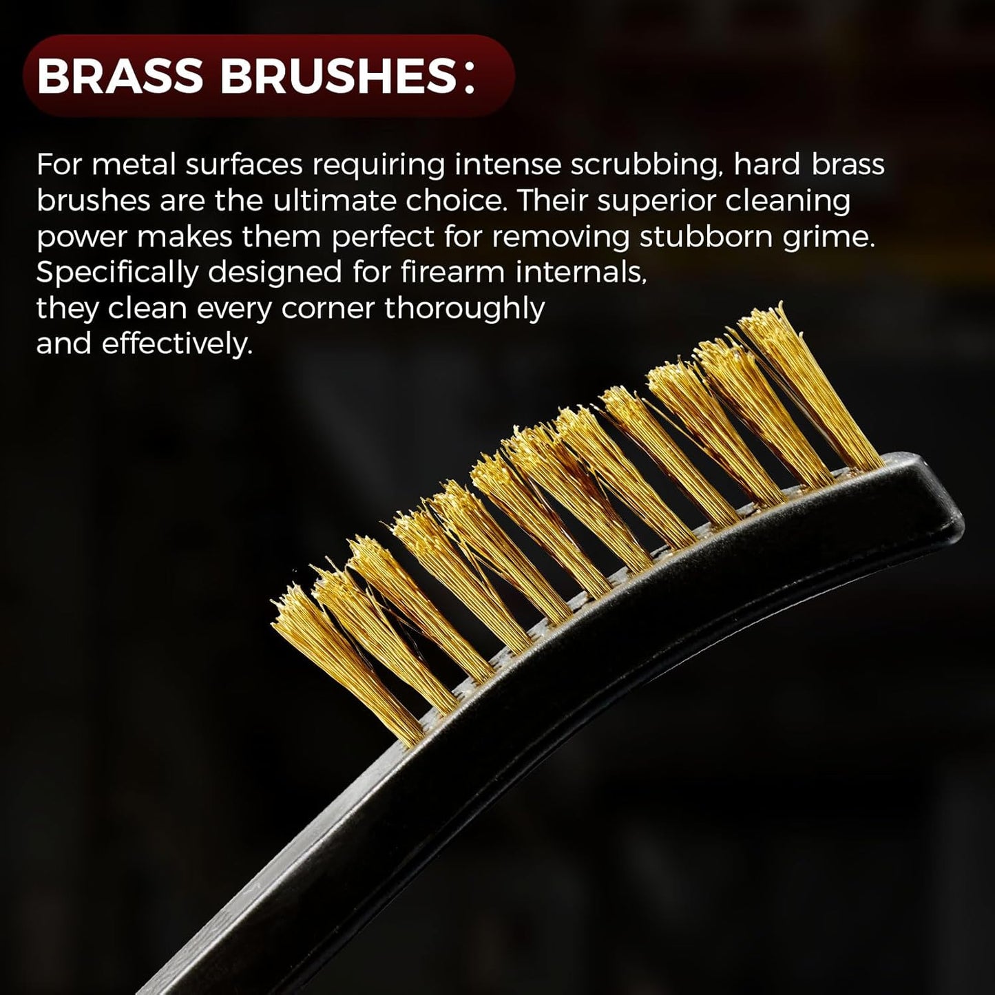 PINGMIC 12 Pack Double-Ended Gun Cleaning Brushes Set - Nylon Brushes with Plastic Handles, All-Purpose Gun Cleaning Supplies Kit for Pistols, Rifles & Metal Parts