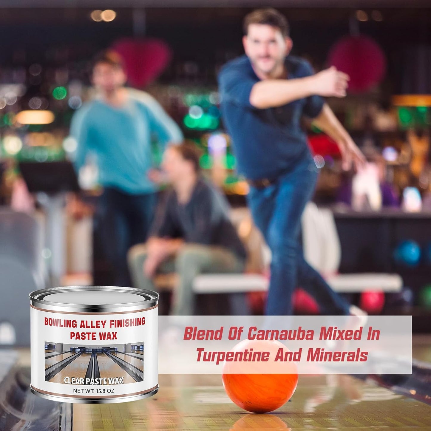 Loopeer 2 Pack Bowling Alley Finishing Paste Wax Natural Paste Finishing Wax Protective Finish Surface for Polishing Cleaning, 17oz Per Can
