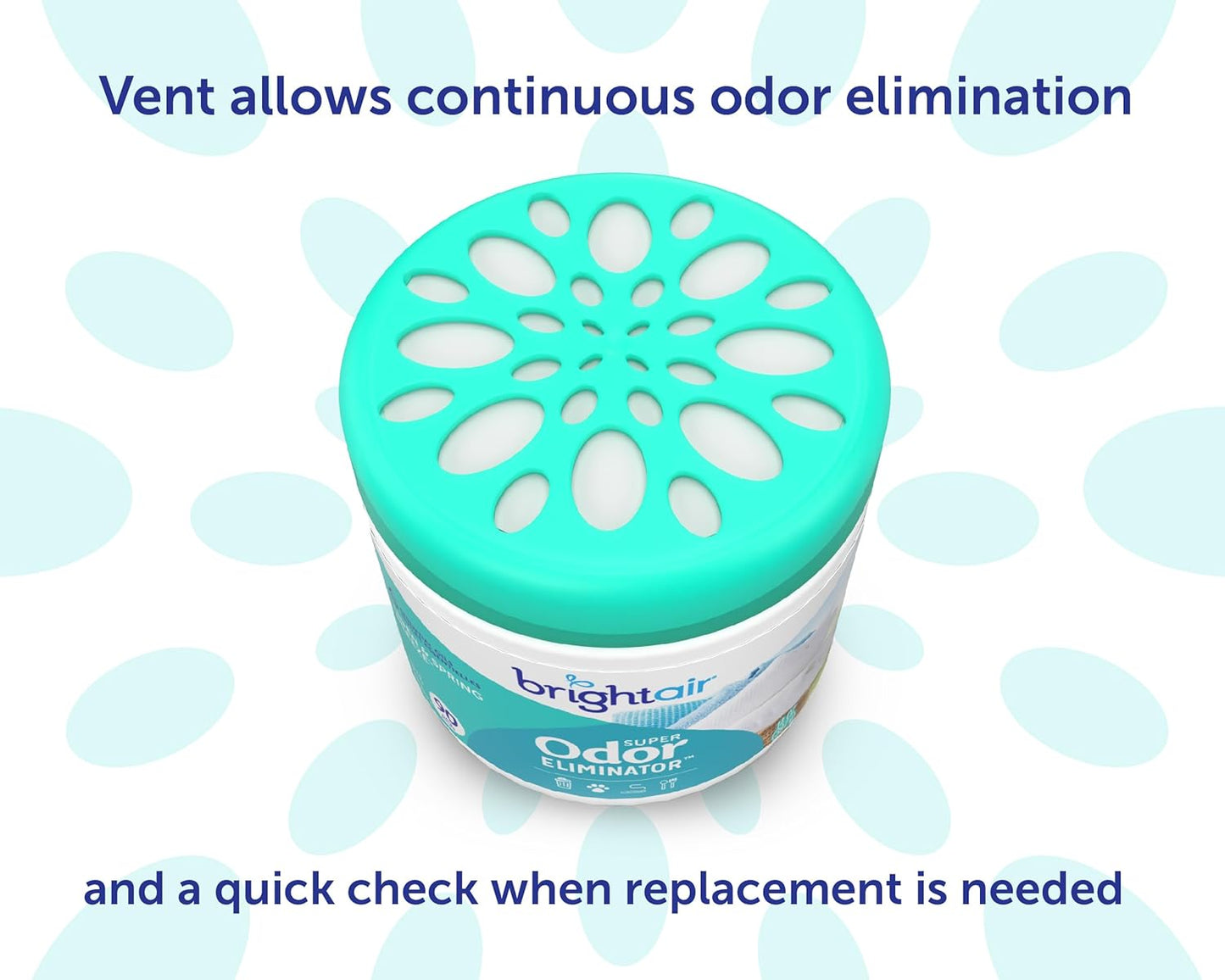 Bright Air 14 oz. Super Odor Eliminator, For Medium-Size Spaces, Cool & Clean Scent, Case of 6,Air Freshener, Natural Essential Oils, Lasts Up to 90 Days Each