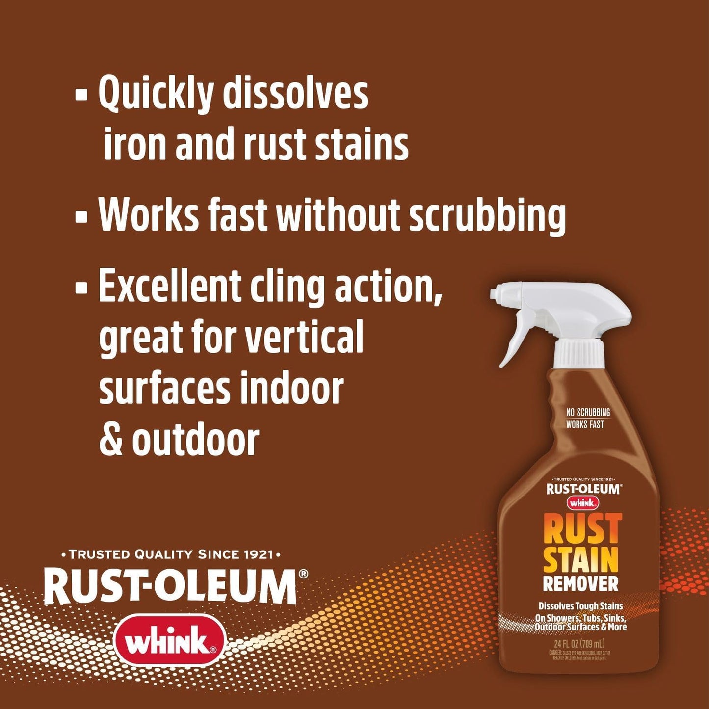 Rust-Oleum Whink Rust Stain Remover | Heavy-Duty Iron Stain Remover for White Toilets & Sinks, Colorfast Fabric & Carpets | 32 oz