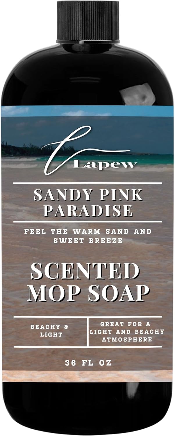 Lapew Santal Scented Mop Soap - Luxury Floor Cleaner Concentrate for Mopping Tile, Laminate, Vinyl & Hardwood | Streak-Free, Low-Foam | 36 oz - Colors B