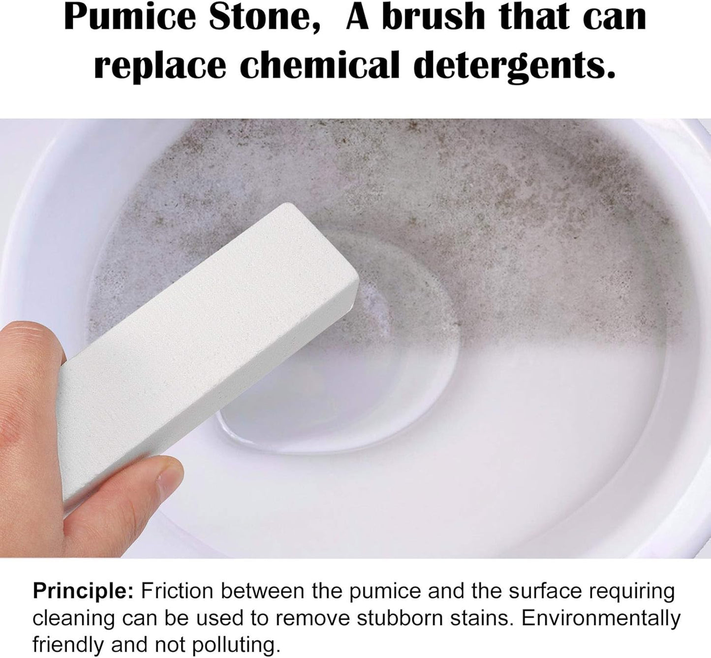 8 Pack Pumice Stone for Toilet Bowl Cleaning, Scouring Stick Remove Toilet Bowl Hard Water Rings, Calcium Buildup and Rust Suitable for Cleaning Toilet, Bathroom, Kitchen Sink, Grill（Gray