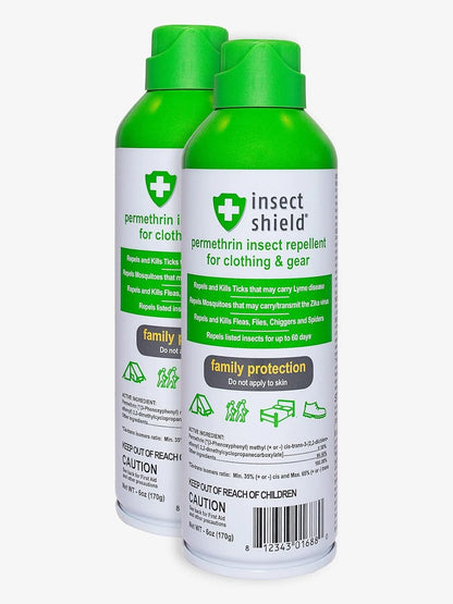 Insect Shield Premium Permethrin Spray - Tick, Flea, Fly, Mosquito, Chigger, Spider & Bed Bug Repellent for Clothing, Gear, Furniture, & Tents, Last up to 60 Days, Clear, 6 Oz Aerosol