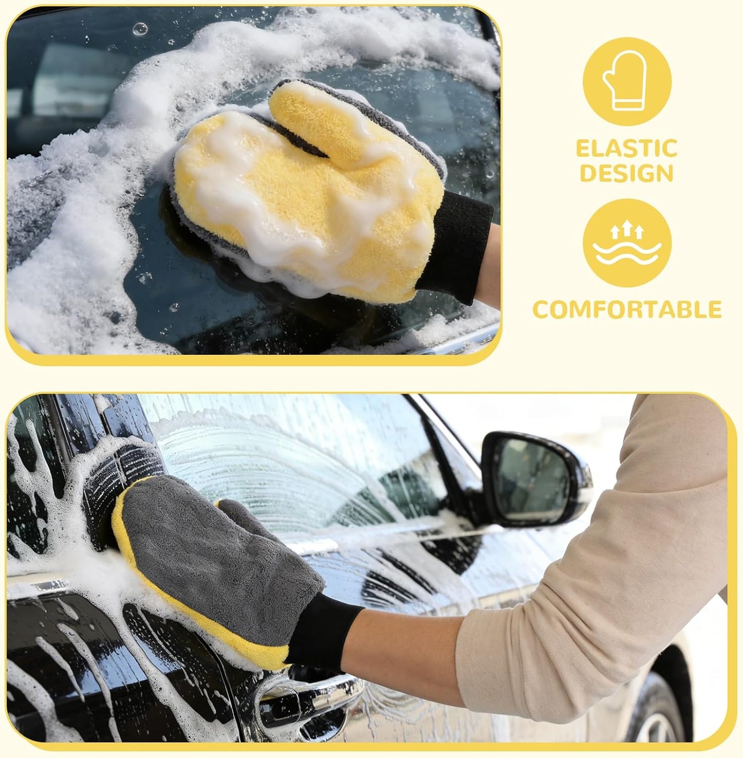 12 Pcs Paint Mitt Gloves Cleaning and Dusting Mitt with Thumb Painter and Decorating Gloves Reusable Coral Fleece Car Wash Mitt Deck Stain Applicator for Painter Decorators