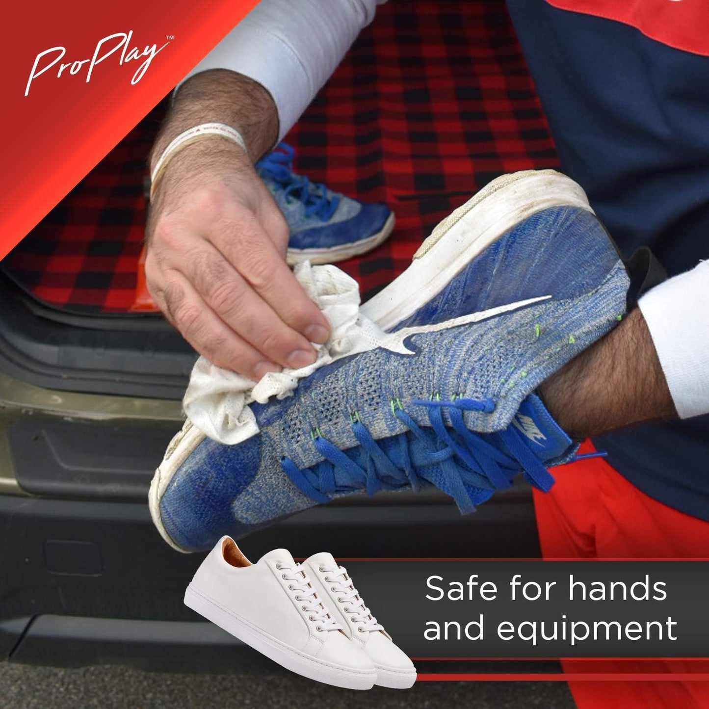 ProPlay Athletic Shoe Cleaning Wipes | Carnauba Wax Included | Repels Water from Shoes | Powerful Cleaner that Removes Dirt, Grass, and Sand | Convenient, Resealable Pack - Unscented 1 Pack