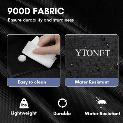 Ytonet Wearable Cleaning Caddy Bag, Large Cleaning Supplies Organizer with 4 Foldable Dividers, Kitchen Caddy Organizer with Handle & Adjustable Shoulder Straps for Cleaners & Housekeeper, Blue