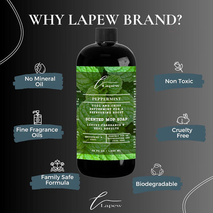Lapew Black Sea Scented Cleaning Bundle | Carpet Deodorizer Powder (16 oz) & Mop Soap Concentrate (36 oz) | Pet-Friendly Odor Eliminator - Colors B