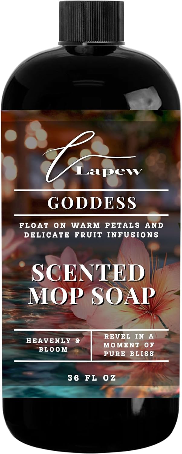 Lapew Santal Scented Mop Soap - Luxury Floor Cleaner Concentrate for Mopping Tile, Laminate, Vinyl & Hardwood | Streak-Free, Low-Foam | 36 oz - Colors C