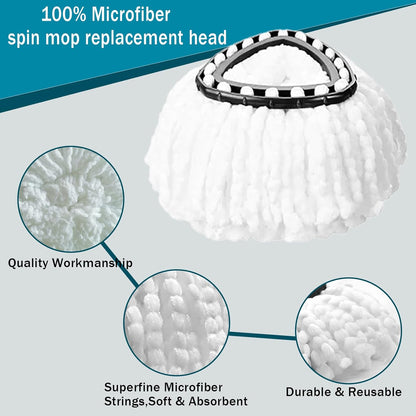 8-Pack Mop Heads Replacements for Ocedar EasyWring 1 Tank,Microfiber Spin Mop Refills, Deep Cleaning, Easy to Replace, Machine Washable