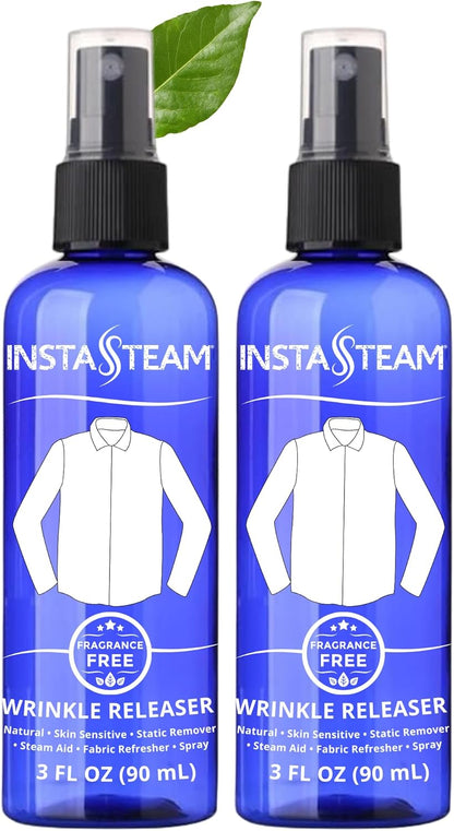 Clothes Wrinkle Release Spray Travel Size - Fragrance Free Wrinkle Release Mist - Fabric Deodorizer, Fabric Softener, & Anti Static Spray - Travel Essentials 3 Fl Oz (Pack of 1)