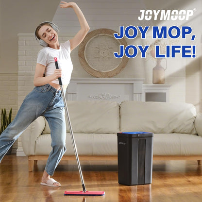 JOYMOOP Flat Mop Head, with 13-inch Microfiber Mop Pad Replacement - Pink, 1 Pack