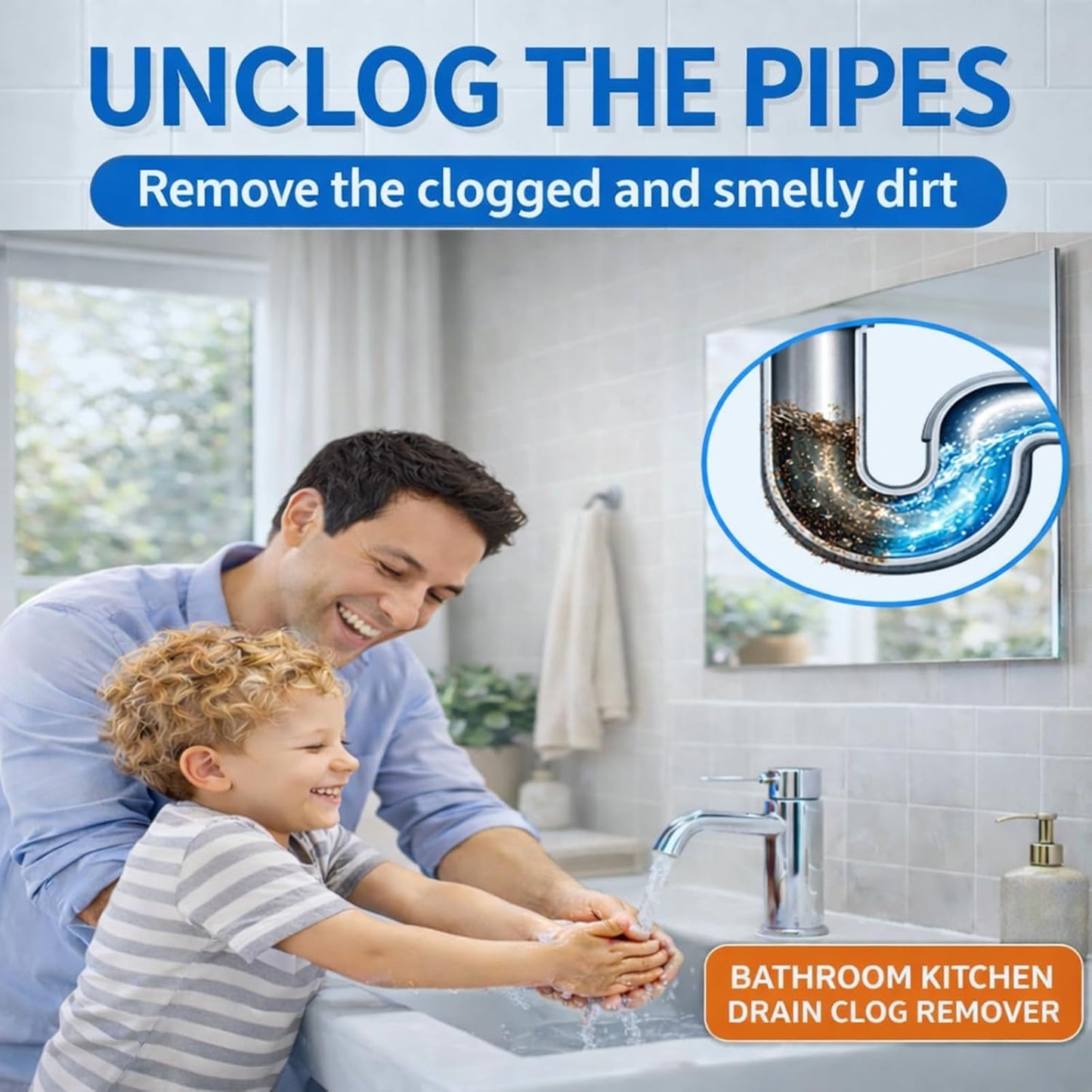 Drain Clog Remover, Liquid Plumber Drain Cleaner, Sink Cleaner, Pipe Cleaners for Shower or Sink Drains, Professional Toilet Unclogs and Removes Hair, Blockage (2 pcs)