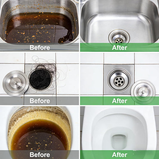 Sink and Drain Cleaner Powder : for Kitchen Bathroom Pipes and Floor sink Drains (2pack)