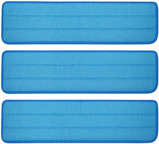3 Pack of 18 inch Microfiber Mop Pad Universal for Commercial/Industrial/Professional use. Fits 16-18 Inch Heads Heavy Duty Wet & Dry Cleaning Reusable Mop Refills Fit for Most Flat Mops