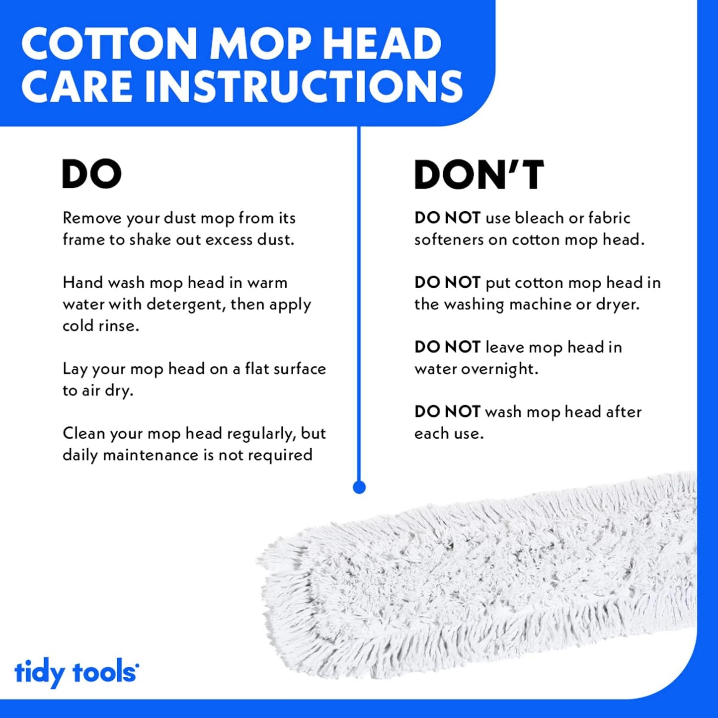 Commercial Dust Mop – 18 Inch Floor Sweeper for Hardwood, Reusable Cotton Mop Head, Extendable Handle, Dry Mop for Floor Cleaning & Janitorial Supplies