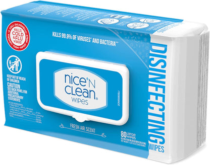 Nice 'N Clean Disinfecting Surface Wipes 304ct | Cleans & Disinfects Home & Kitchen Surfaces | Fresh & Lemon Scent