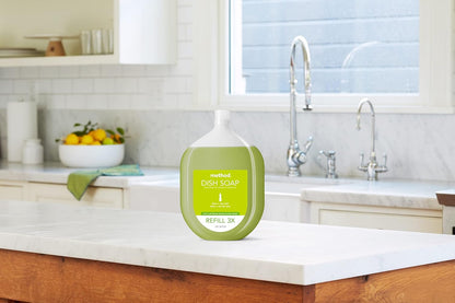 Method Gel Dish Soap, Lime + Sea Salt, Tough on Grease, 18 Fl Oz (Pack of 6)