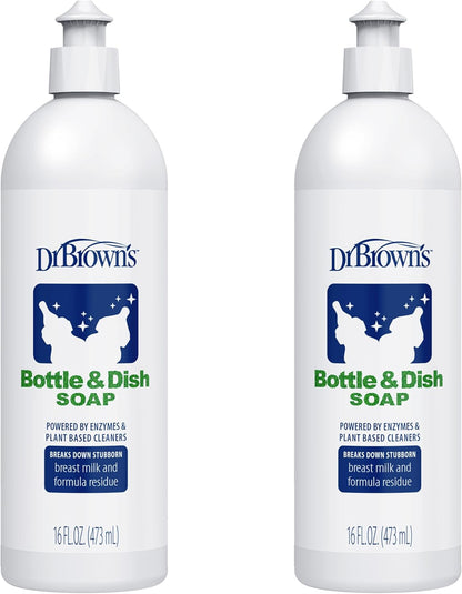 Dr. Brown's Bottle & Dish Soap for Baby Bottles and Baby Accessories, Plant-Derived, Fragrance-Free, 16 fl oz, 1 Pack