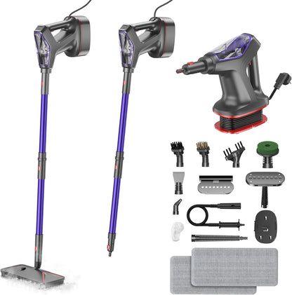 Steam Mop for Floor Cleaning, Heavy Duty All-in-One Steam Cleaner for Home with Detachable Handheld Steamer, for Hardwood, Tile, Walls, Grout, Windows, Furniture and Decks