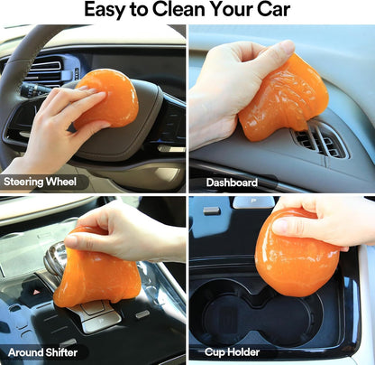 PULIDIKI Car Cleaning Gel Cleaning Putty Car Interior Cleaner Car Detailing Kit Car Cleaning Slime Car Cleaning Supplies Car Accessories Gifts for Men Women Purple
