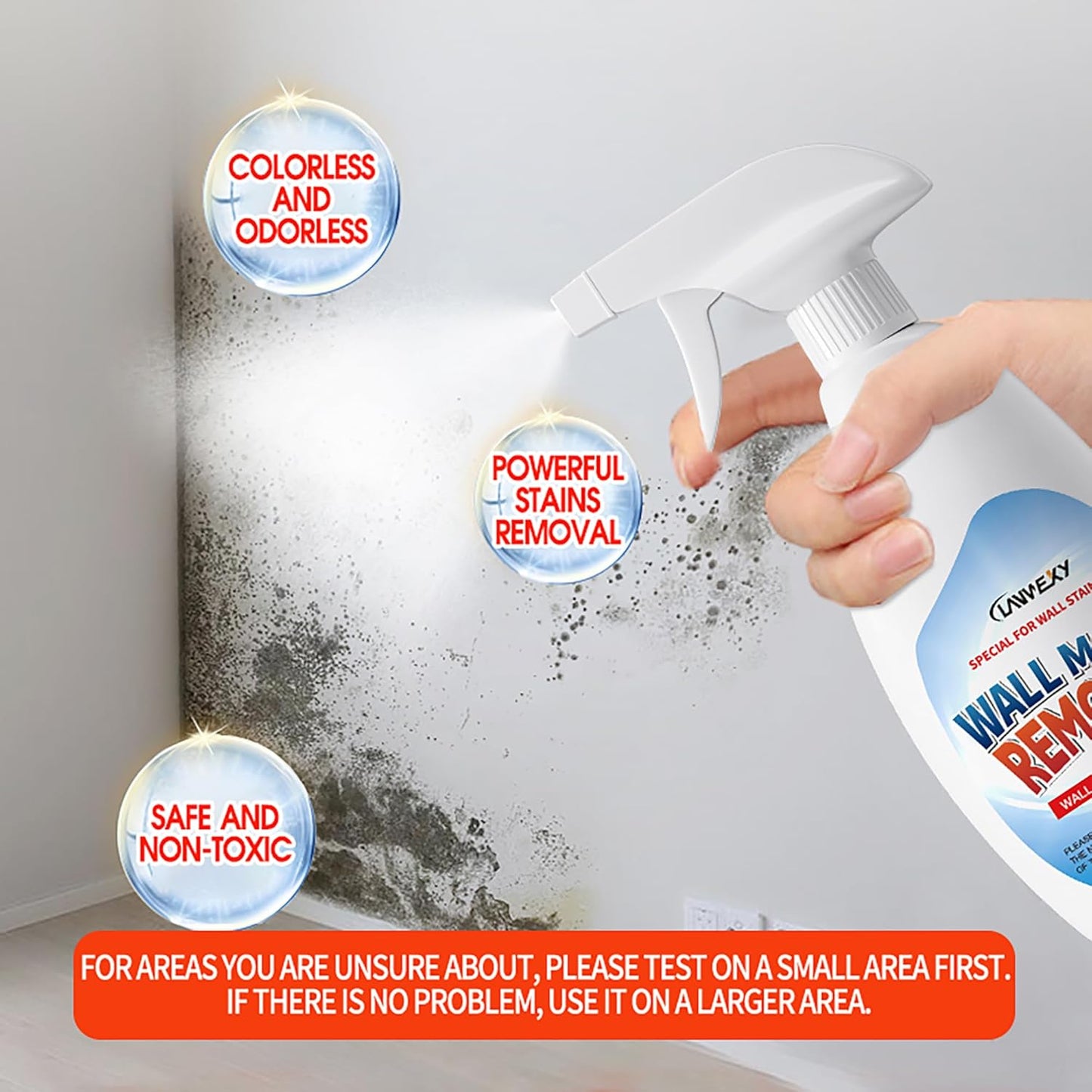 LANWEXY-Highly Effective Removal Spray,Wall Cleaner Spray-Bathroom Foam Cleaner for Shower,Wall,Ceiling,Wood,Kitchens,Tile,Killer with Prevention Inhibitor-1 bottle
