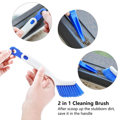 Patelai 4 Pieces Cleaning Brush Sets Small Scrub Brush Household Use for Cleaning Bottle Sink Kitchen Sink Corner Dish Edge Grout Bathroom Sliding Door Window Track(White)