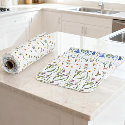 25 Pack Reusable Paper Towels, Paperless Towels Roll Washable Cotton Cloth for Kitchen Towels Zero Waste Products Alternative Paper Towels Alternative (Bohemian)