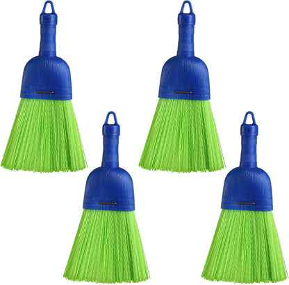 Domensi 2 Pcs Whisk Broom Poly Fiber Handheld Brush Hand Brush Outdoor Car Broom with Hang Hole for Cleaning Inddoor Porches Floors Decks Driveways Dirt Dust