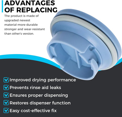 2026 Upgraded 99002614 Dishwasher Rinse Aid Dispenser Cap WP99002614 Fit for Maytag Dishwasher Replaces 1011937 AP4114275 PS2099962 EAP2099962 By Romalon