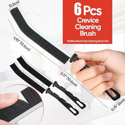 Crevice Cleaning Brush Set, Multi-Purpose Hard Bristle Brushes for Deep Cleaning Kitchen, Bathroom, Grout, Sink, Cup, Teapot, Bottle, Blender, Corners, Tight Spaces & More (12)