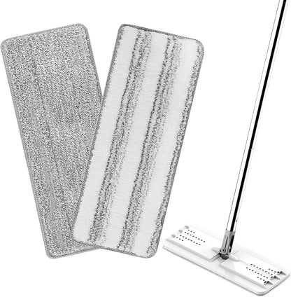 4+4 Pack Mop Replacement Pads Compatible with JOYMOOP Flat Mop or Mop Bucket Set - Microfiber Flat Mop Pads for All 13" X 4.9" Squeeze Flat Floor Mop - Washable Mop Head Replacement