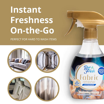 Fabric Refresher Spray - Enchanting Scenery - Wrinkle Release Spray & Fabric Softener Alternative - Odor Eliminator Deodorizer Spray for Clothes, Bedding and Home Use