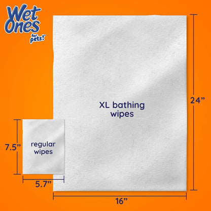Wet Ones for Pets Antibacterial Dog Wipes, Multi-Purpose Grooming Wipes with Aloe Vera for Paws, Face & Body, Easy Cleanups Between Baths, Tropical Splash Scent, 5.7 in x 7.5 in, 50 Count