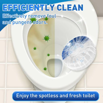 Qualirey 60 Pack Automatic Toilet Cleaner Tablets Toilet Bowl Long Lasting Bathroom Tank Tablets (Blue)