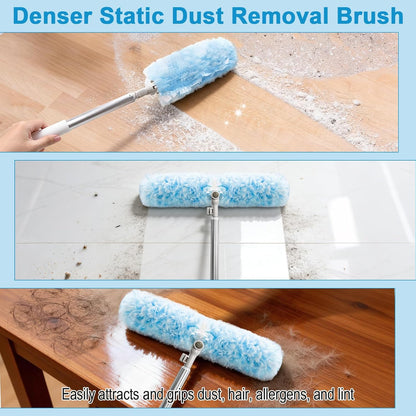 6 ft Extendable Duster Handle with 20 Refills, Duster with Extension Pole, Disposable Microfiber Dusting Pads for Home Cleaning,High Ceiling, Fan, Window, Hard-to-Reach Areas