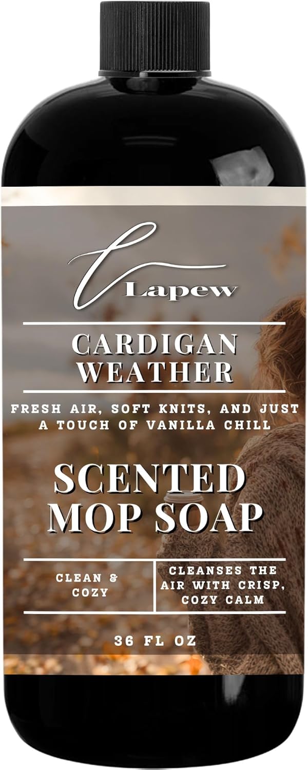 Lapew Santal Scented Mop Soap - Luxury Floor Cleaner Concentrate for Mopping Tile, Laminate, Vinyl & Hardwood | Streak-Free, Low-Foam | 36 oz - Colors B