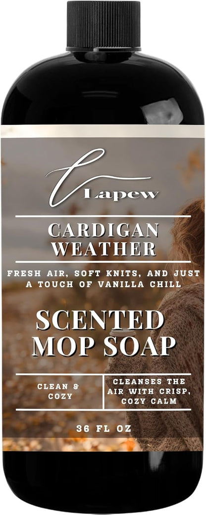 Lapew Santal Scented Mop Soap - Luxury Floor Cleaner Concentrate for Mopping Tile, Laminate, Vinyl & Hardwood | Streak-Free, Low-Foam | 36 oz - Colors B